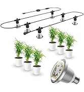 SANSI Hanging Grow Light String for Indoor Outdoor, 6 Led Grow Light Bulbs 72W, IP65 Waterproof P...
