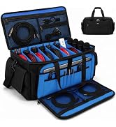 TRENLUVA DJ Cable Bag, Large Capacity Cable Organizer with Laptop Pocket and Adjustable Dividers,...