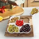 entertaining dishes for parties veggie dish tray hummus bowl bamboo taco tray