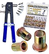 Pressure Rivet Nut Tool Kit, 430Pcs Metric Rivet Nut Combination (M8/M6/M5/M4/M3), Suitable for F...