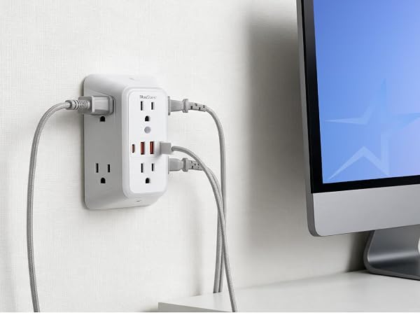 wall outlet surge protector with usb ports plug extension outlet multiple outlet wall plug