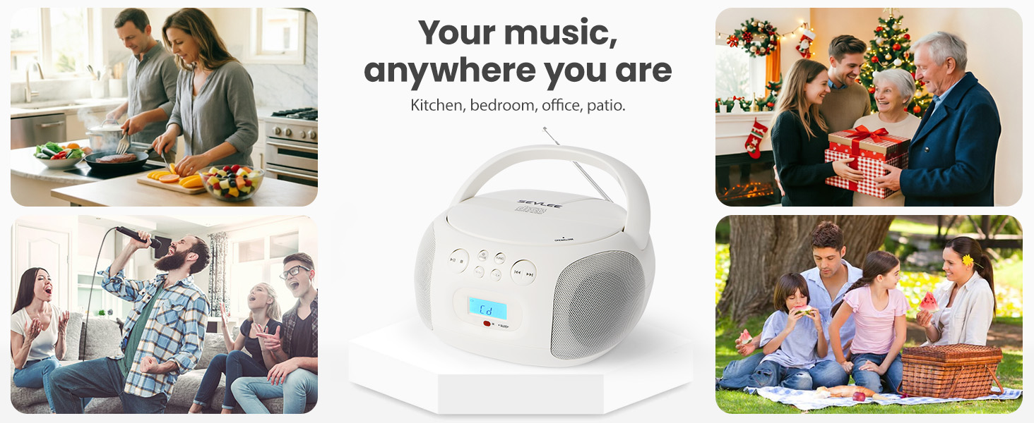 portable CD player, lifestyle, multiple rooms