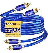 TODN RCA Cables 3ft Audiophile with Silver-Plated-OCC and Triple Shielded | Treble Resolution, No...