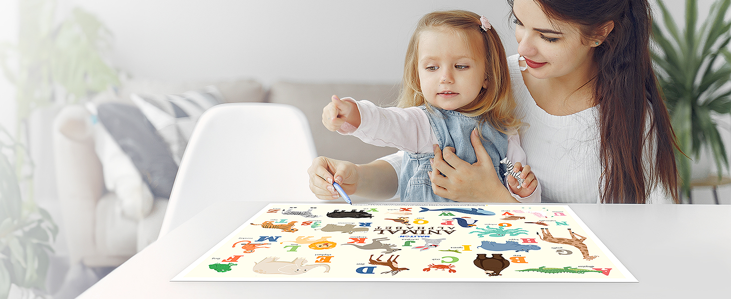 disposable placemats with educational design