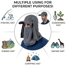 sun hat with neck flap