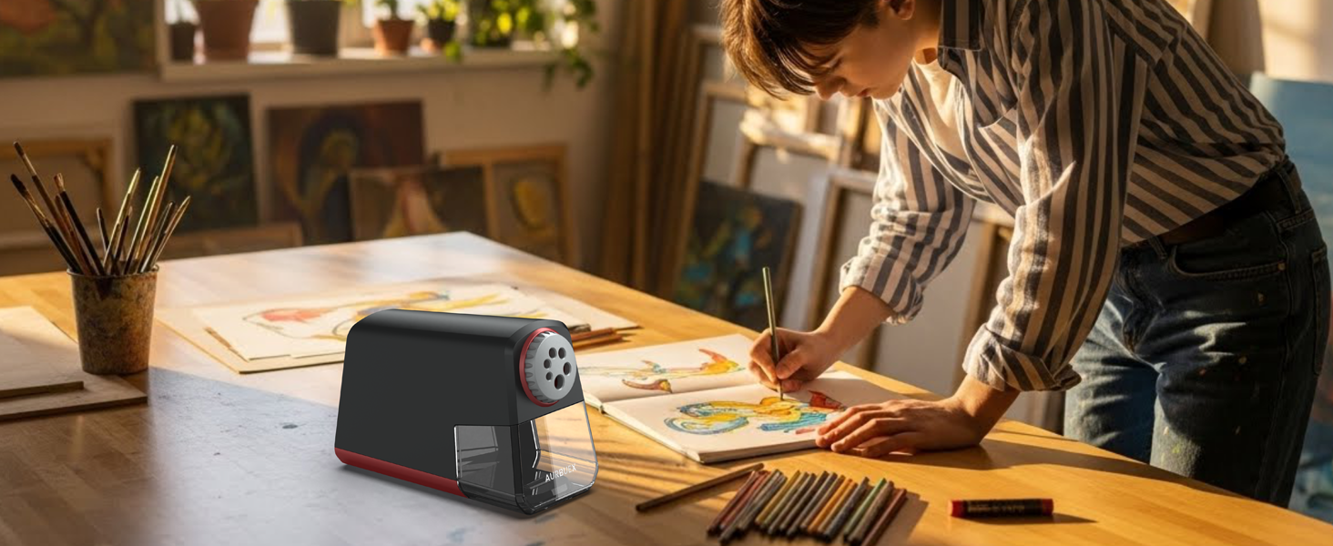 Jumbo and standard pencil sharpener