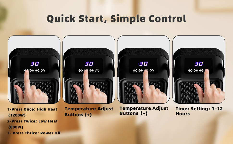 space heater with remote