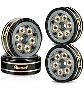 9IMOD 1.0 Beadlock Wheel Rims Black Coating Brass Rims, Heavy Duty Aluminium RC Wheels for 1/24 1...