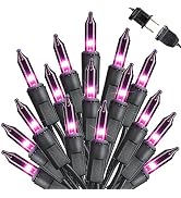 Toodour Purple Halloween Lights, 27ft 100 Count Incandescent Halloween String Lights, UL Certifie...