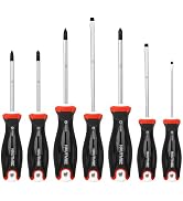 HAUTMEC 7PCS Pro Magnetic Screwdriver Set With Forged S2 Shanks, Magnetic Tips Screw Driver Set a...