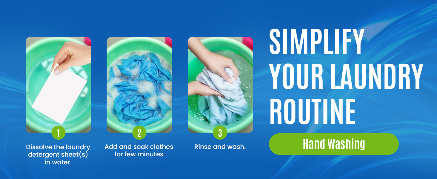 Travel Size Laundry Detergent Sheet10 Loads Ultra Concentrated