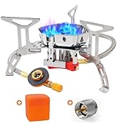 Portable Propane Camping Stove for Outdoor - GEEKHOM 6800W Windproof Gas Stove with Piezo Ignitio...