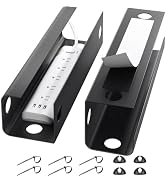 Yecaye 2 Pack Cable Management Under Desk, 31.5 in Under Desk Cable Management Tray,Cord Hider,Co...
