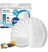 ORSDA Cat Water Fountain Filters, 12 Packs Replacement Carbon, Resin Filters for D60 100oz/3L Aut...