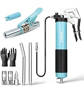 SHALL Grease Gun, 7000 PSI Heavy Duty Pistol Grip Grease Gun Kit w/Grease Gun Coupler, 18” Spring...