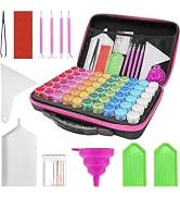 Bofoho Diamond Painting Storage Case with 60 Jars – Portable Bead Organizer for Diamond Art Drill...