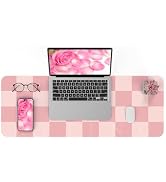 Non-Slip Desk Pad, Mouse Pad, Waterproof PU Leather Desk Protector, Large Desk Blotter, Easy Clea...