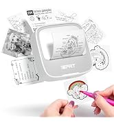 iDPRT Mini Printer with 1 Roll Sticker Paper, Portable Sticker Maker Machine Efficiently and Quic...