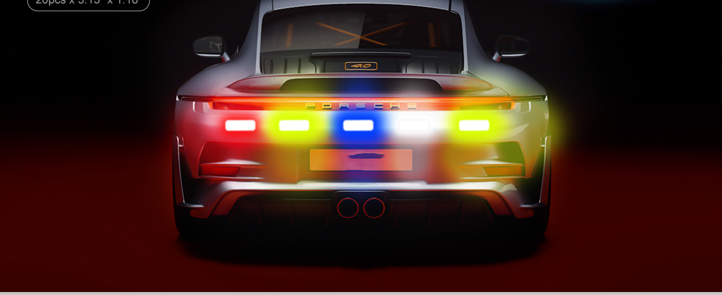 White, Yellow, Green, Red and Blue Reflective Stickers Made of 3M DG3
