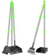 Extra large pooper scooper rake & tray & shovel + standard pooper scooper rake & tray