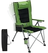 Anmiro Folding Camping Chair with Cup Holder and Storage Bag, Heavy Duty Support 500 LBS, Oversiz...