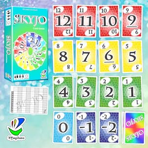 Skyjo Card Game Family Fun Strategy Luck Easy Learn Portable Travel Compact Versatile