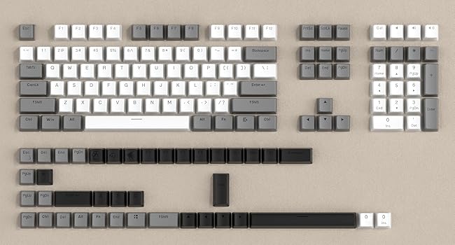 PBT Shine Through Keycaps for mechanical keyboard, Pudding Keycaps 60% 75% 100% Keyboard