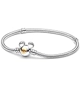 LIGHTDOG Charm Bracelet for Pandora Charms , 925 Sterling Silver Snake Chain Bracelet Fit Any Cha...