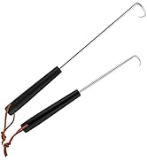 HaSteeL Meat Hook Flipper Set of 2, Stainless Steel Pigtail Food Flipper Turner 12Inch & 17Inch, ...