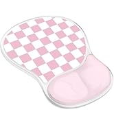 Gel Mouse Pad with Wrist Rest for Mouse Ergonomic Mouse Wrist Rest Non-Slip Silicone Checkered Mo...