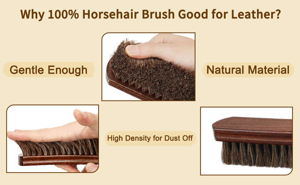 7" Horsehair brush good for leather