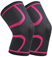 NuCamper 2 Pack Knee Brace for knee Pain Arthritis, Compression Sleeve for Men Women Support for ...