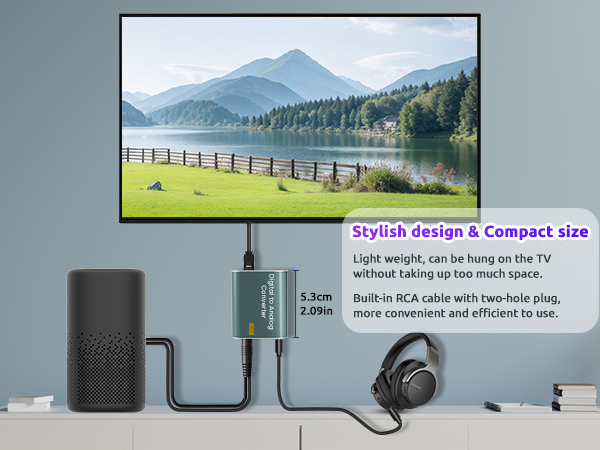 with Dual 3.5 mm Jacks with Optical Cable