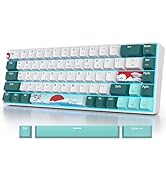 surmen Wireless 65% Mechanical Keyboard Hot Swappable, 68 Keys Bluetooth Gaming Keyboard with Qui...