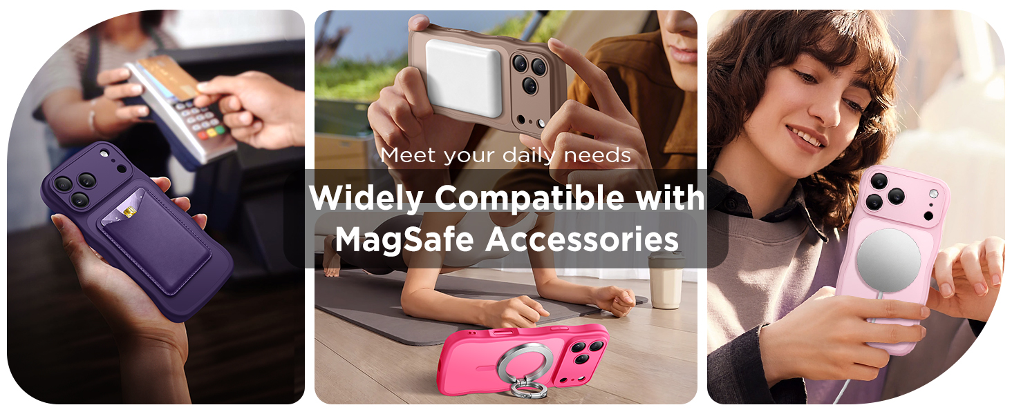 For iPhone 18 Pro Max Case Compatible with MagSafe Wavy Shockproof Slim Cute Wave Drop Protection