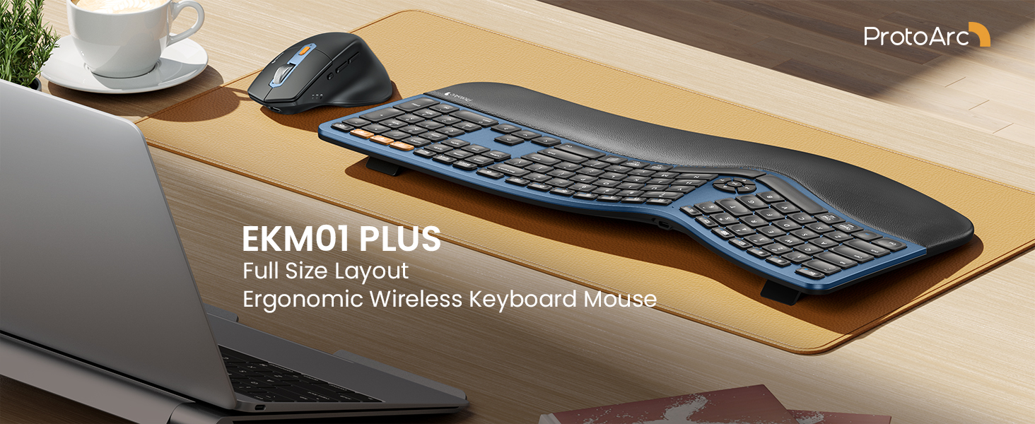 EKM01 plus Full Size Ergonomic Wireless Keyboard Mouse Combo - dark blue A+ page (2)222