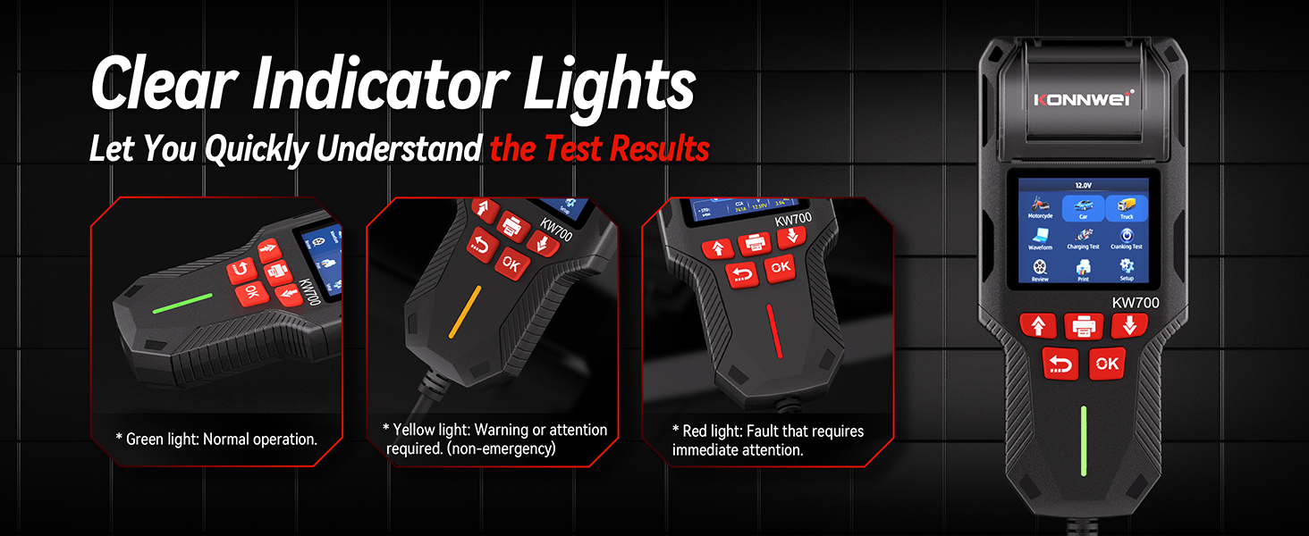 battery tester with printer