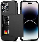Nvollnoe for iPhone 14 Pro Max Case with Card Holder Heavy Duty Protective Dual Layer Shockproof ...