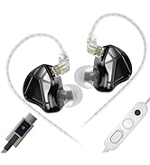 KZ Axas in Ear Monitor, Noise-Isolating USB C Gaming IEMs with Mic, Low-Distortion Audio, FPS Co-...