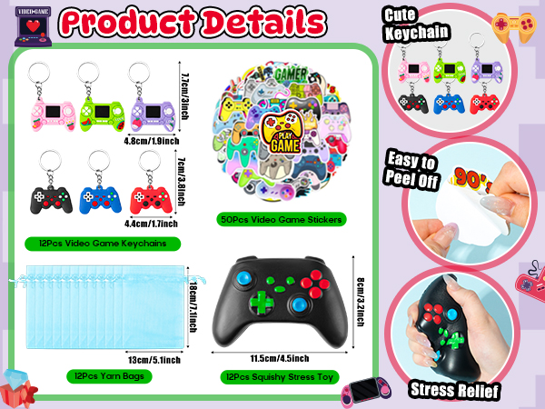 Video Game Handle Squishy Toy Party Favors