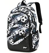 ETAISHOW Football-Print Boys Backpack for Elementary Middle School Kids Bookbag for Teens