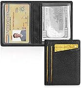 Unaone Slim Minimalist Wallet - Premium Leather RFID Blocking Front Pocket Wallets with 8 Card Sl...