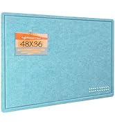 Large Bulletin Board - 48 x 36 Inches, Decorative Felt Pin Board for Wall - 4' x 3' Foldable Phot...