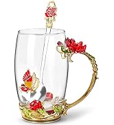 OEAGO Gifts for Women Mom Mothers Valentines Day Tea Cup Best Birthday Butterfly Rose Gifts for H...