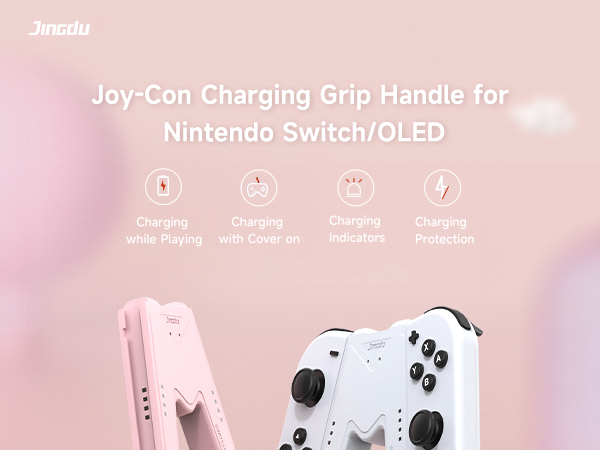 joy con charging grip for nintendo switch ns or oled model