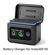 SYMIK Insta 360 X5 Battery Charger for Insta360 X5 Accessories, 27W Dual Fast Charging Case w/LCD...