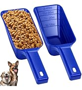 2 Cup Dog Food Scoop(2 Pack), Plastic Pet Food Scoop with Measuring Lines for Accurate Pet Food P...