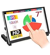 ELECROW 7 Inch Touchscreen Monitor for Raspberry Pi - 1024x600 IPS Capacitive Touch Screen HD Min...