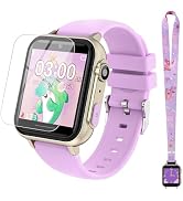 cjc Smart Watch for Kids Gift for Girls Ages 4-12 - Includes Screen Protector, 30+ Games, 140 Lea...