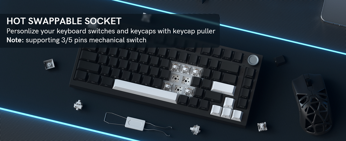 Hot-Swappable Custom Gaming Keyboard